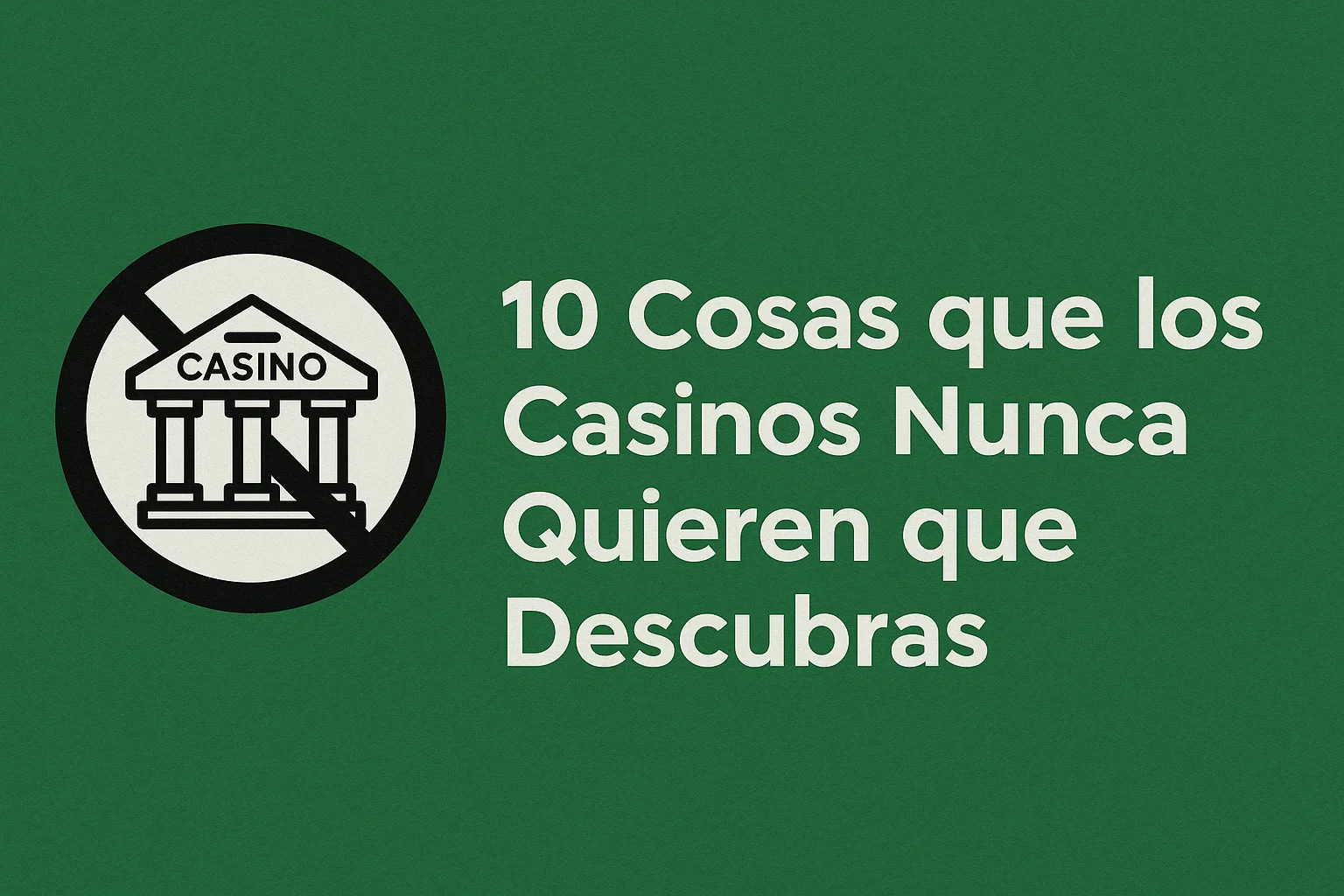 10 Cosas que los Casinos Nunca Quieren que Descubras