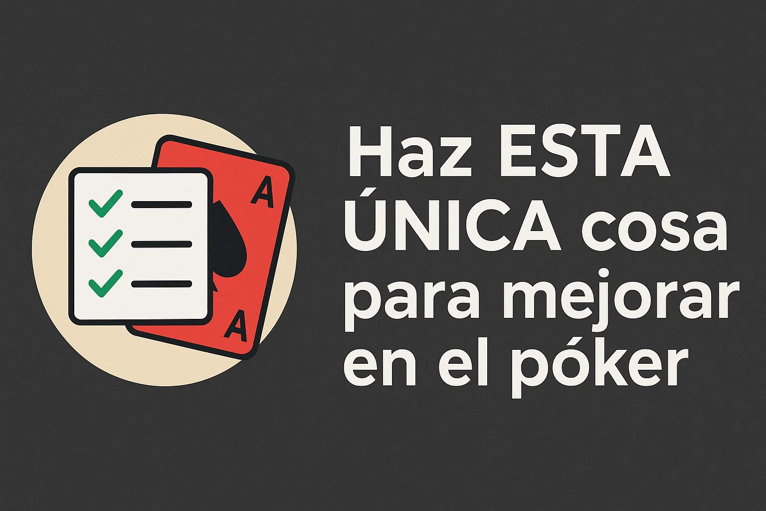 Haz ESTA ÚNICA cosa para mejorar en el póker