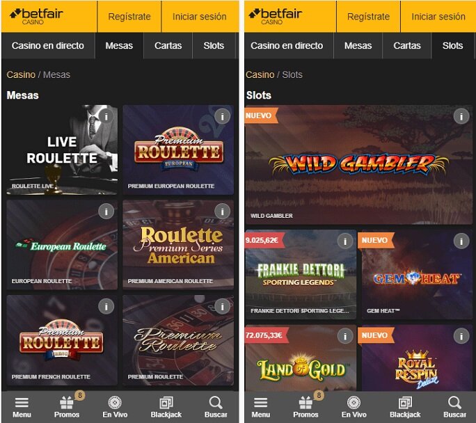 betfair-casino screenshot